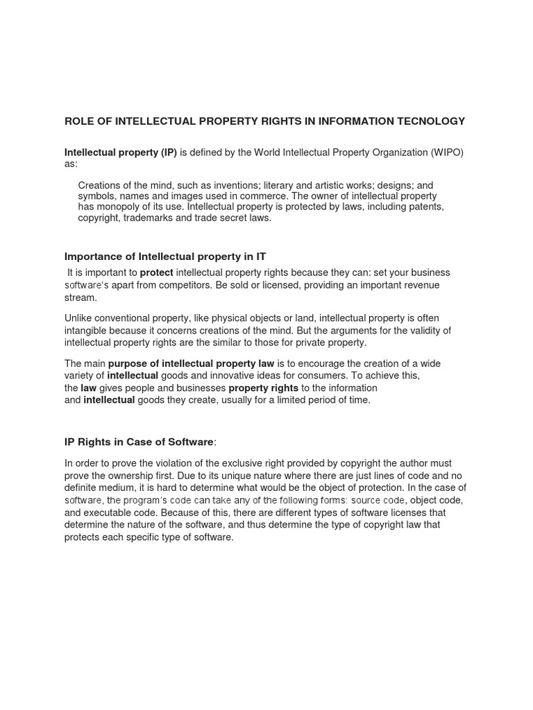IT Professionals' Guide to IP Rights | PDF | Computers