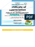 Certificate of Appreciation.sapang Uwak