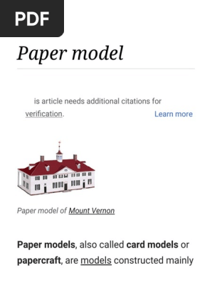 Paper Model - Wikipedia