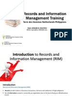 TDH - Records and Information Management Training Updated