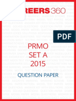 PRMO Question Paper 2015 Set A
