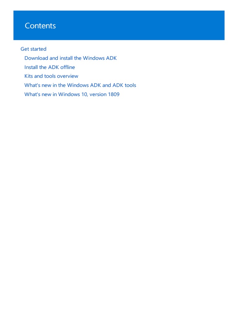 Install Windows ADK Offline PDF Windows 10 Device Driver