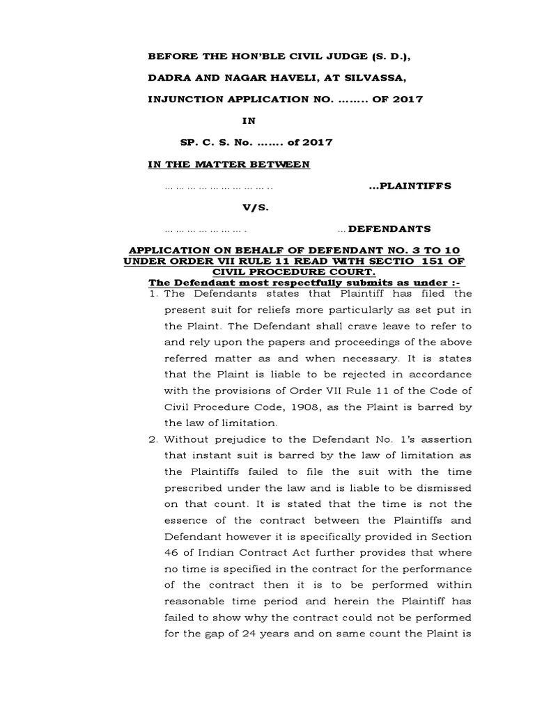 Order 7 rule 11 pdf prejudice legal term lawsuit