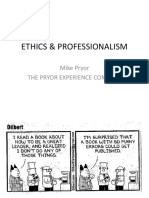 Ethics & Professionalism: Mike Pryor The Pryor Experience Company