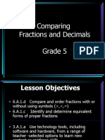 Comparing Fractions and Decimals