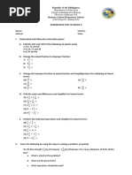 Summative Test in Math 6