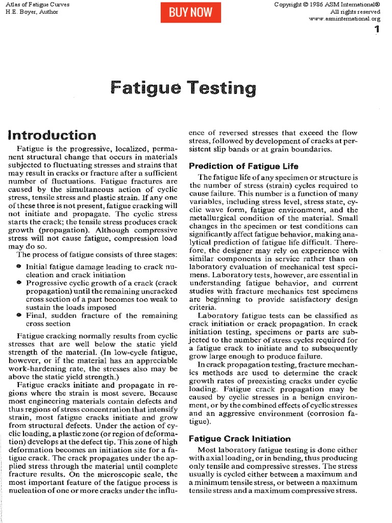 Fatigue Life Testing PDF | PDF | Fatigue (Material) | Fracture