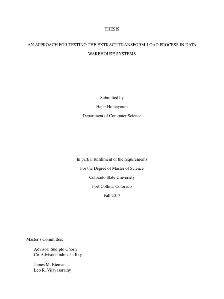 ETL Testing Approach | PDF | Data Warehouse | Relational Database