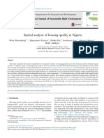 Spatial Analysis of Housing Quality in Nigeria: International Journal of Sustainable Built Environment