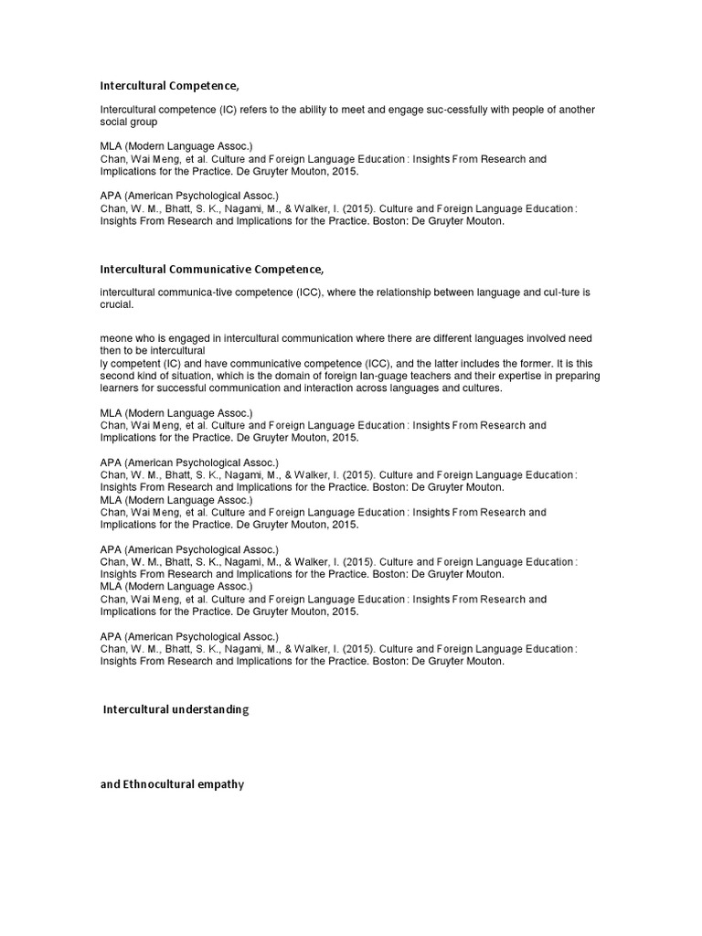 Intercultural Competence in Education | PDF | Social Science