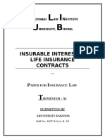 N L I U B: Insurable Interest in Life Insurance Contracts