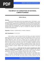 The Impact of Corruption On National Competitiveness: Studies in Business and Economics