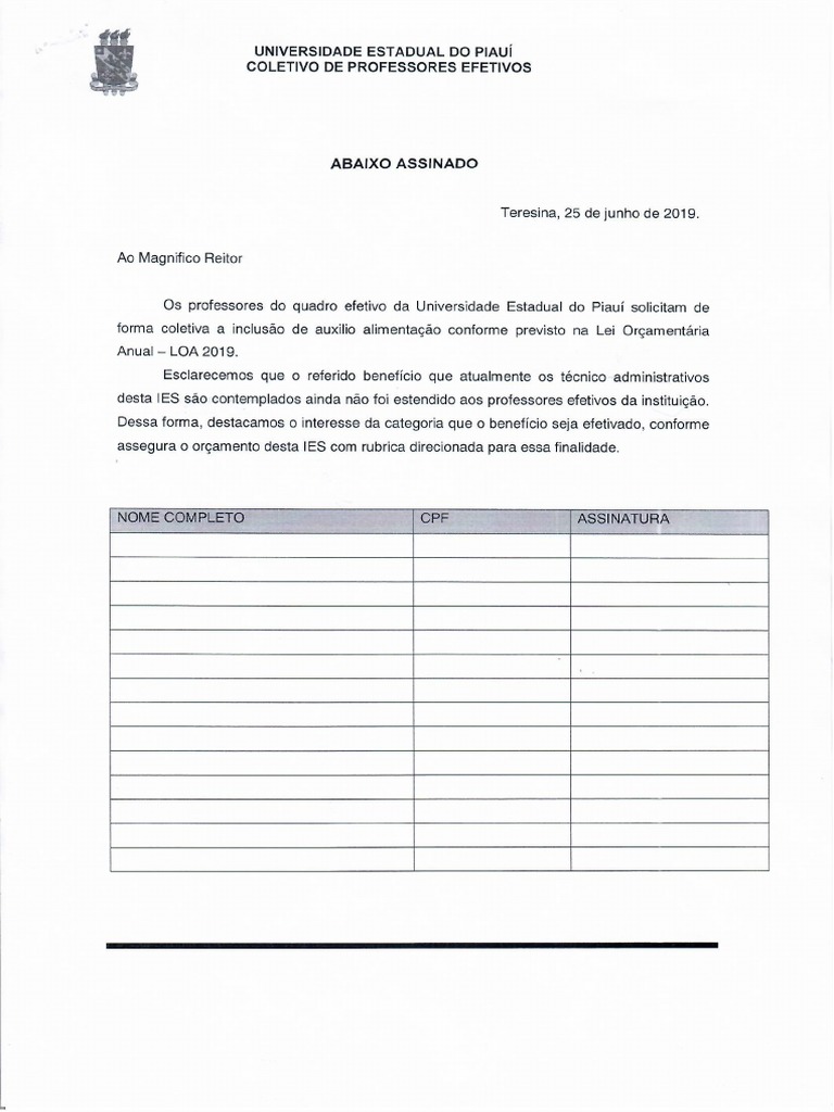 Abaixo Assinado PDF | PDF