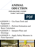 Animal Production: Exploratory Course Grades 7 and Grade 8