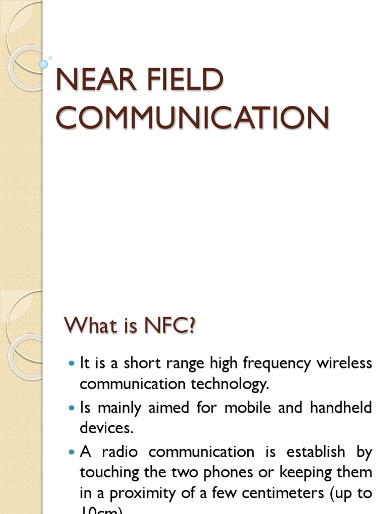 Near Field Communication | PDF | Radio Frequency Identification ...