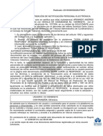 Autorización de notificación electrónica para proceso de adhesión a sentencia Doña Juana