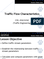 Traffic Flow Characteristics and Parameters