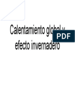 Calentamiento Global y Efecto Invernadero PDF