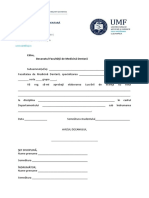 Medicina Dentara - Cerere Elaborare Lucrare de Licenta PDF