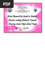 Action Research For Grade 10 Students' Decision-Making Behavior Towards Choosing Senior High School Track