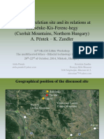 Open-Air Szeletian Site and Its Relations at Szécsénke-Kis-Ferenc-hegy (Cserhát Mountains, Northern Hungary) A. Péntek