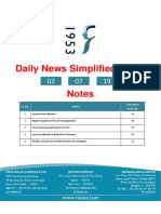Daily News Simplified - DNS: Sl. No. Topics The Hindu Page No