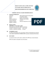 Certificado de Analisis Microbiologico