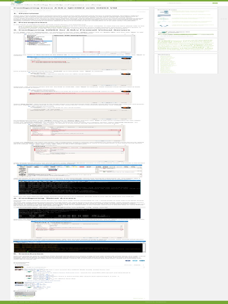 Configuring Cisco ASAv QCOW2 With GNS3 VM Tech Space KH PDF