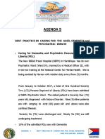 Agenda 5: Best Practice in Caring For The Aged, Dementia and Psychiatric Inmate