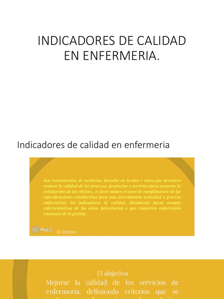 Indicadores de Calidad en Enfermeria | PDF | Ciencias de la Salud ...