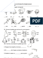 1er Grado Prueba de Ortografia-PATY