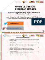 Informe Final de Gestión Año Escolar 17-18 - MICHELENA