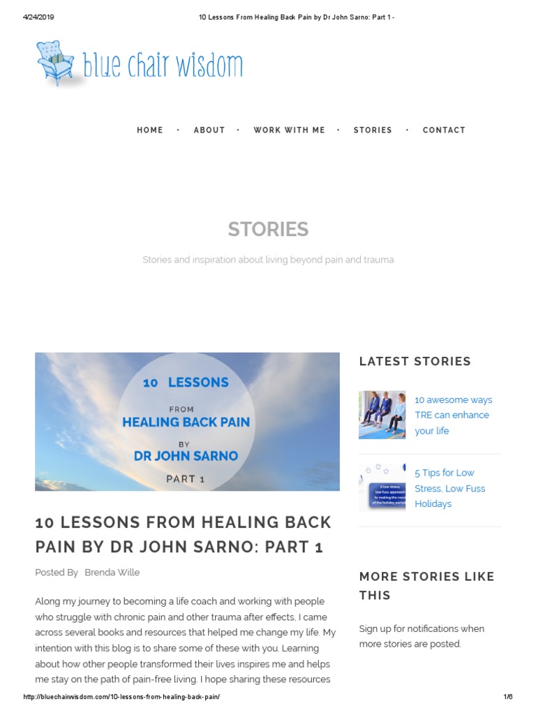 10 Lessons From Healing Back Pain