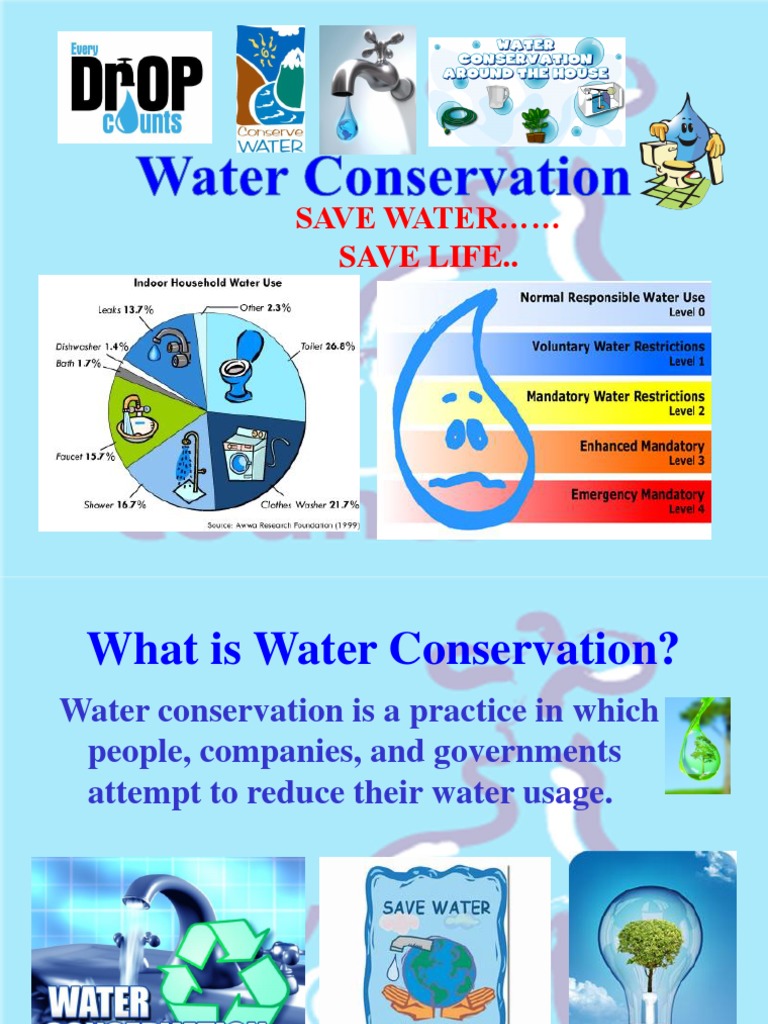 Save Water Save Life. PDF Water Conservation Dishwasher