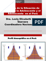 Análisis de La Situación de Salud de La Adolescente y El Adolescente en El Perú Dra. Lesly Elizabeth Sierra Guevara .Coordinadora Nacional EVAJ