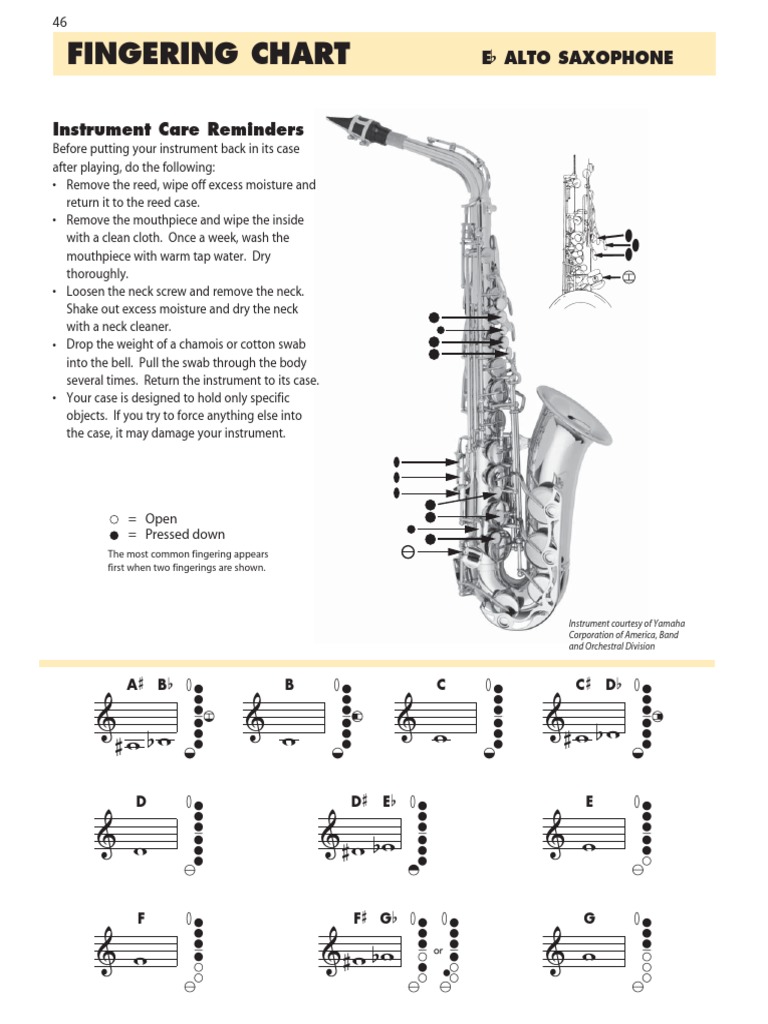Saxofón Posiciones | PDF | Woodwind Instruments | Musical Instruments
