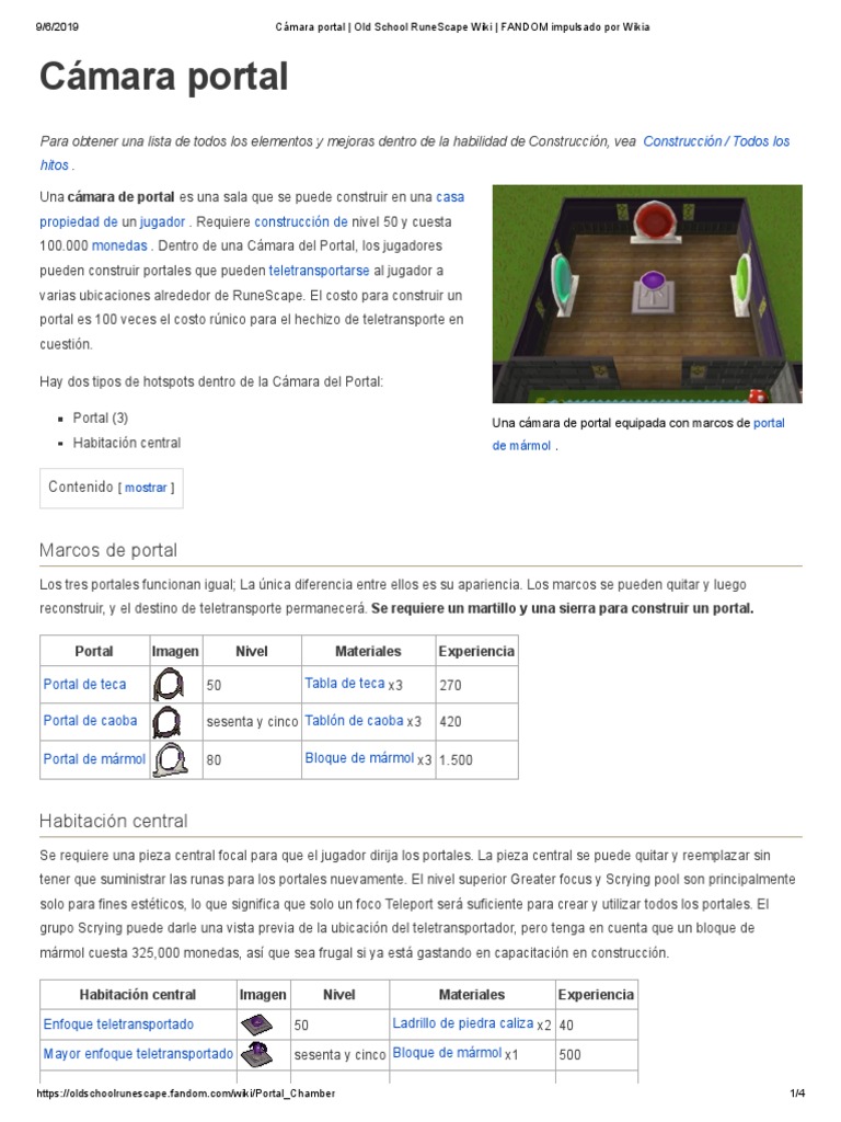 Cámara de Portal en OSRS | PDF