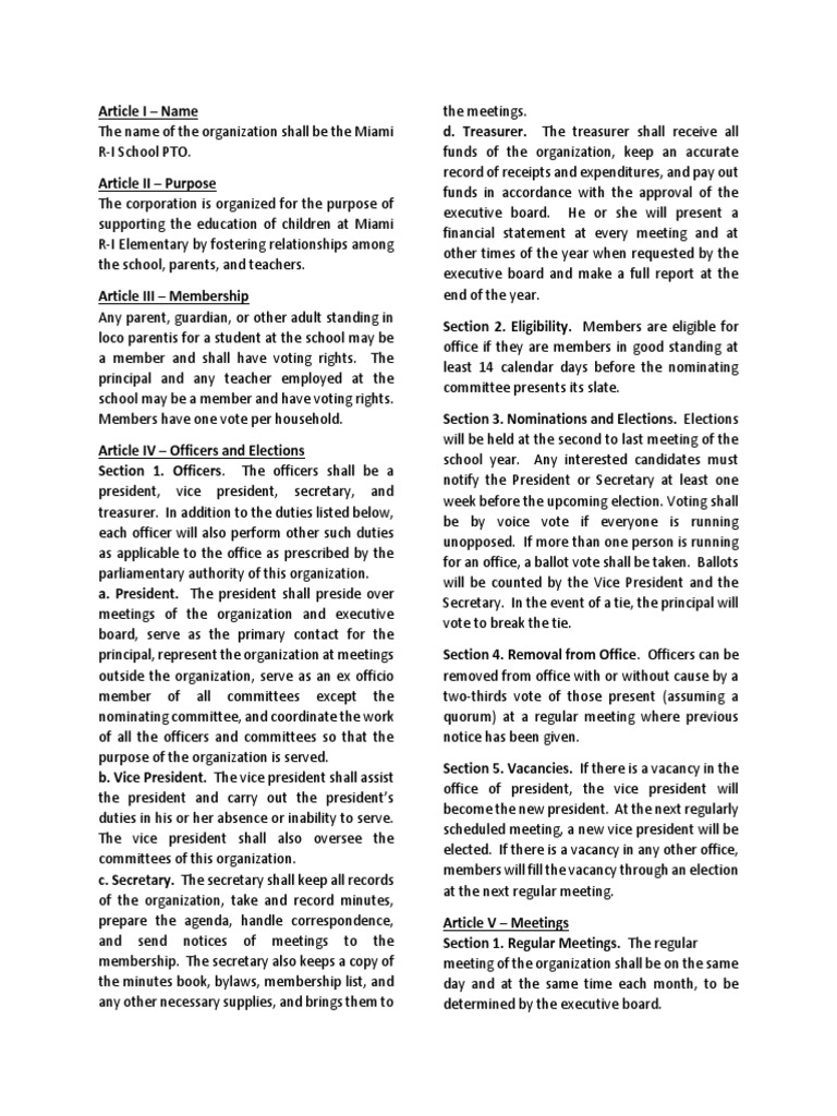 bylaws pdf Committee Quorum Free 30day Trial Scribd