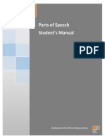 Parts of Speech Student Manual