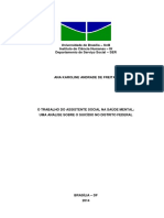 O Trabalho Do Assistente Social Na Saúde Mental-Uma Análise Sobre o Suicídio No Distrito Federal