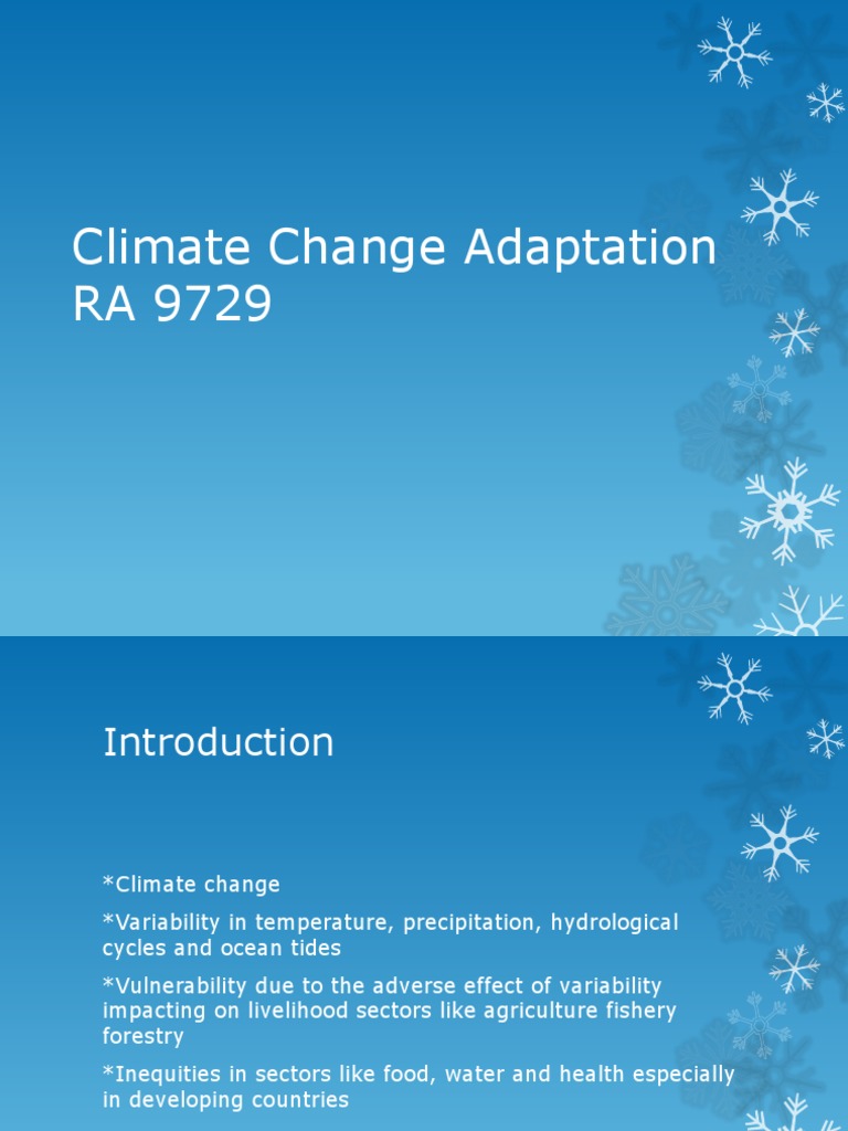 Climate Change Adaptation | PDF | Climate Change | Global Warming