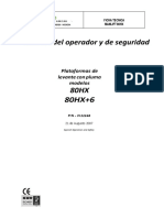 Guía de operación y seguridad de la plataforma elevadora Manlift 80HX