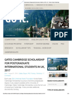 Gates Cambridge Scholarship For Postgraduate International Students in UK, 2017 - Khmer Online Scholarship