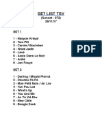 Set List TSV - Sunset (26:11:17) PDF