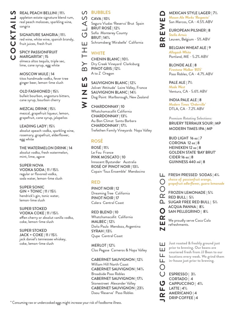 Joey Dtla Menu Download Free PDF Hamburgers Salad