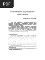 Certidão Extrajudicial de Dívida Trabalhista (Versão Revista Eletrônica Trt-rj)