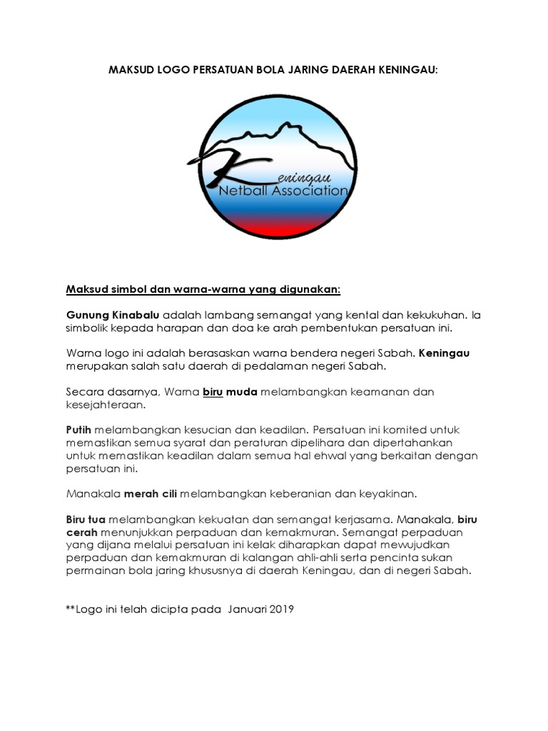 Keningau Netball Asociation Logo