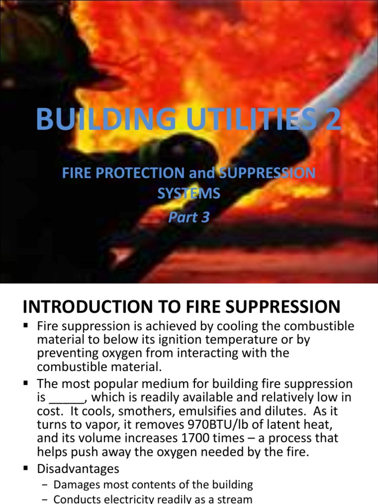 Lecture 3b - BUILDING UTILITIES 2 - Fire Protection Systems | PDF ...