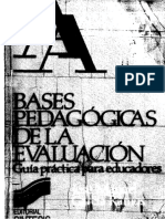 Bases Pedagogicas de La Evaluacion, Jose Manuel Garcia Ramos