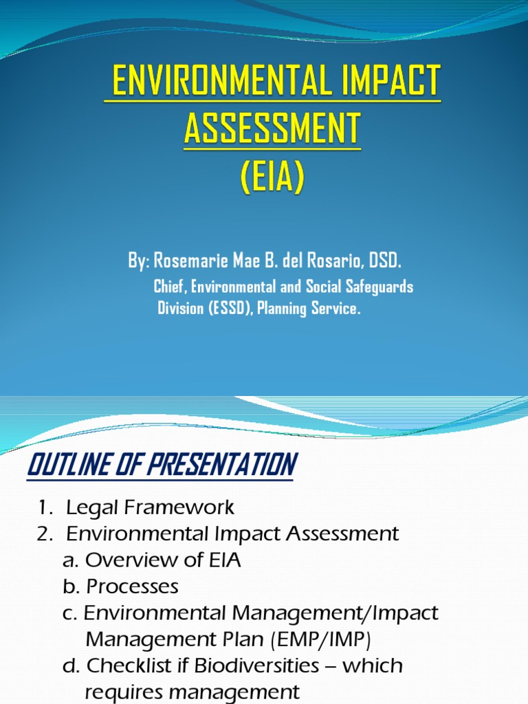 EIA Framework and Process Overview | PDF | Environmental Policy ...
